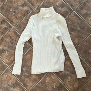 Cream Turtleneck Sweater